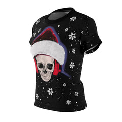 Skull Christmas Hats All Over Print T-shirt For Women - Wonder Skull