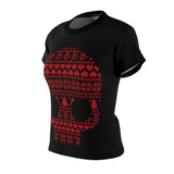 Red Skull Ugly All Over Print T-shirt For Women - Wonder Skull