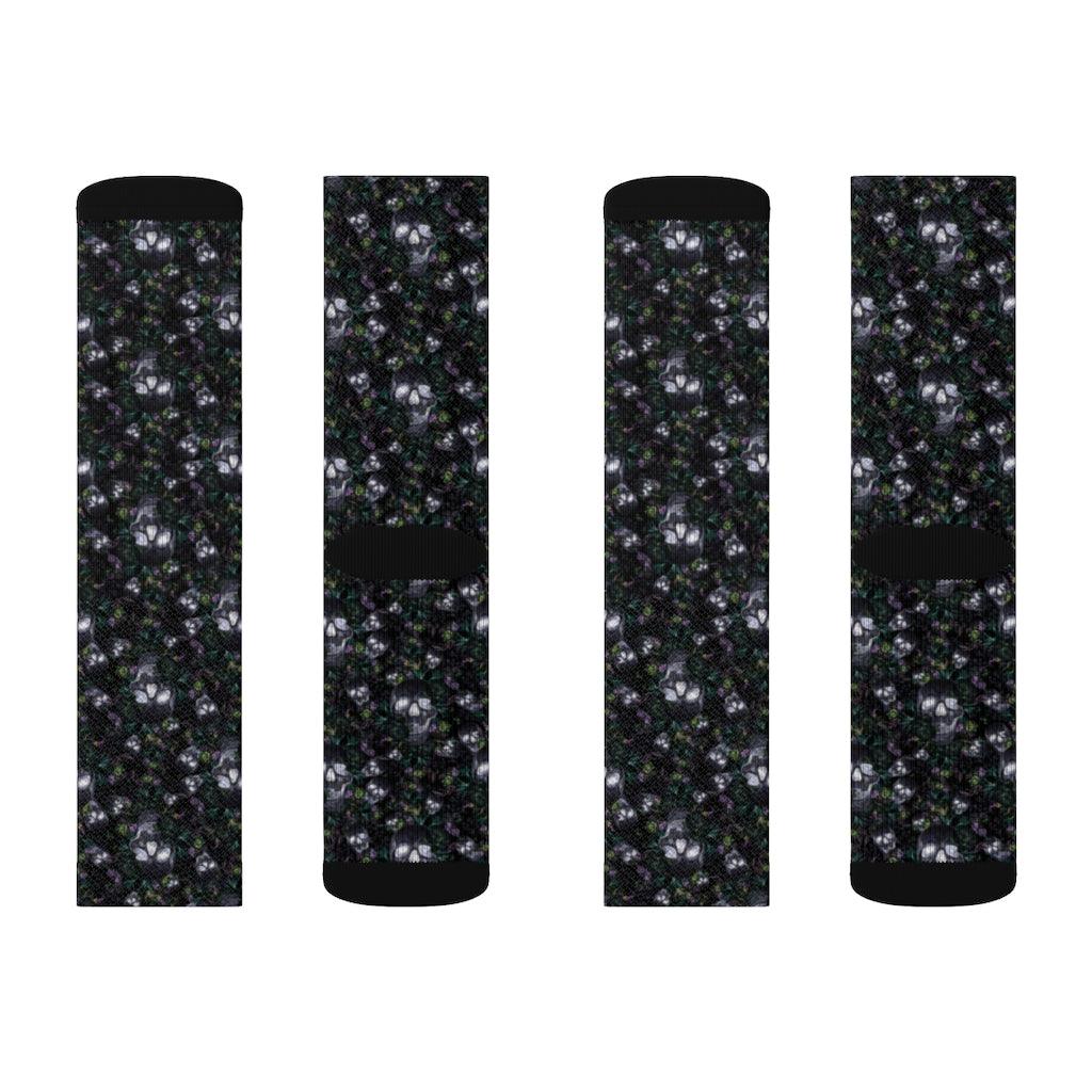 Evil Ghost Skull Sublimation Socks - Wonder Skull