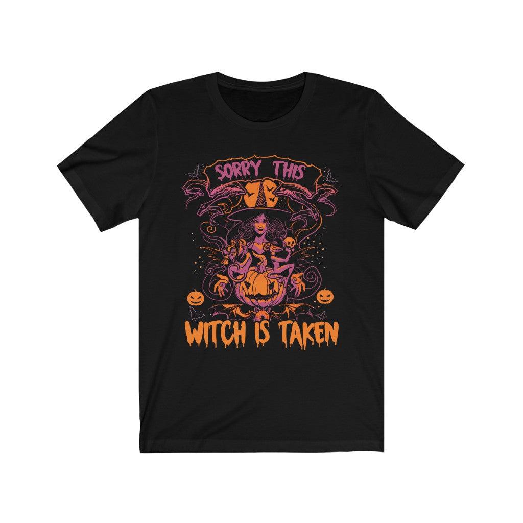 Funny This Witch Is Taken Skull T-Shirt - Wonder Skull