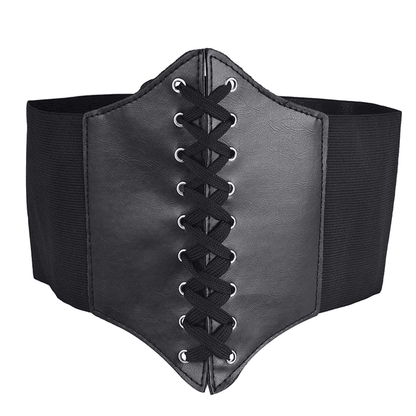 Beautiful Rose Embroidery Pattern Lace-up Corset Belt, Tied Corset Waist Belt For Women - Wonder Skull