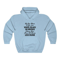 Funny Focus On Being Less Dumb Unisex Heavy Blend™ Hooded Sweatshirt - Wonder Skull