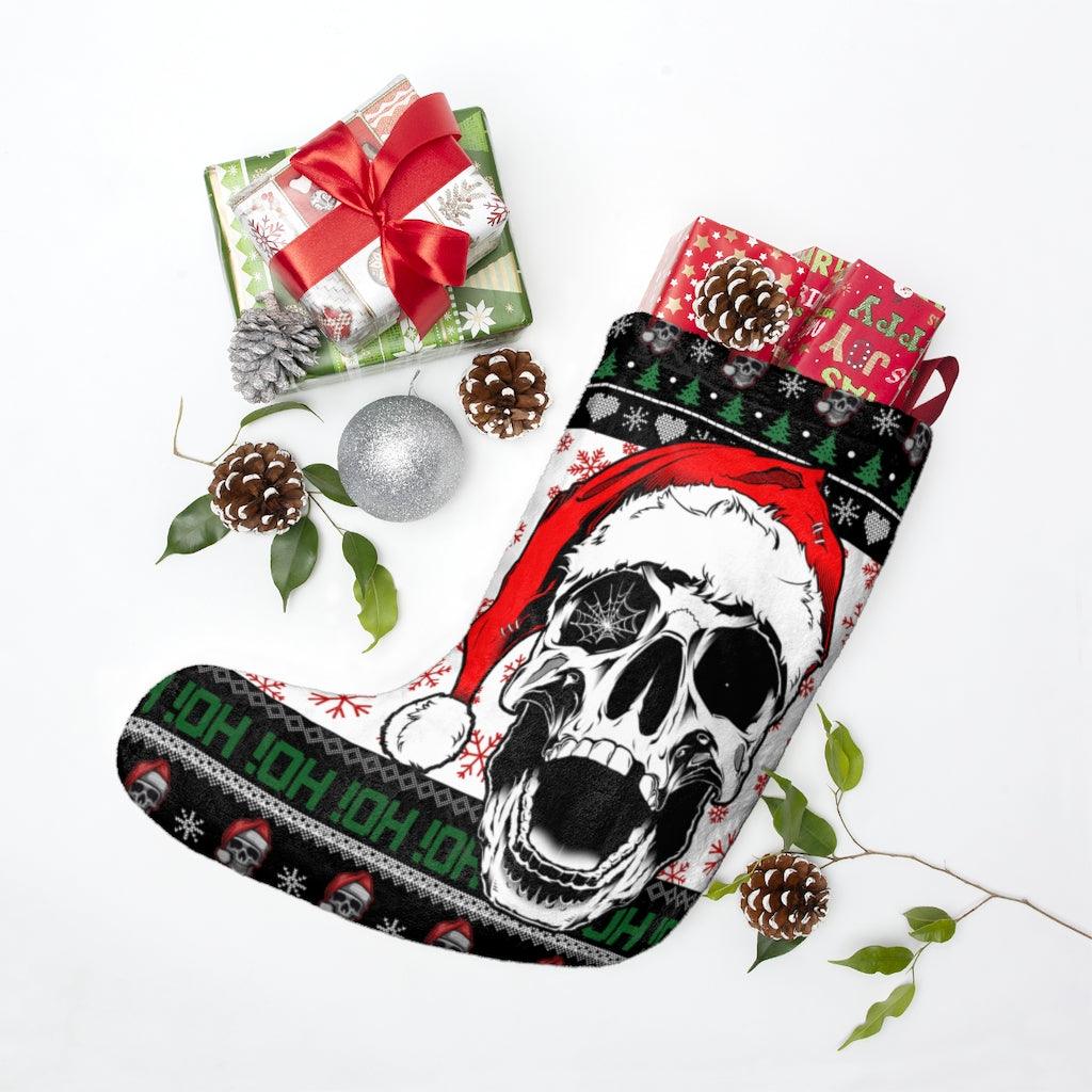 Skull Christmas Ho Ho Ho Stockings - Wonder Skull