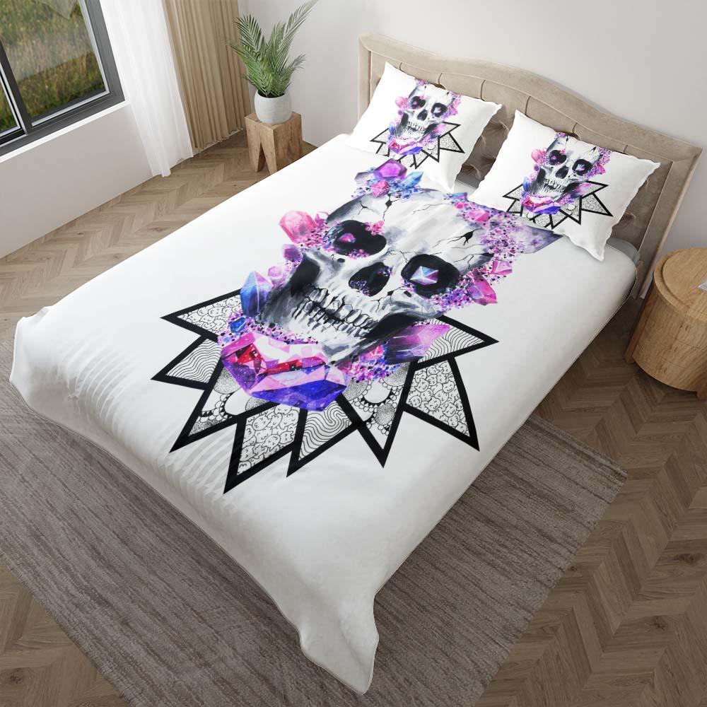 Chromatic Crystal Skull Duvet Cover Set - Wonder Skull