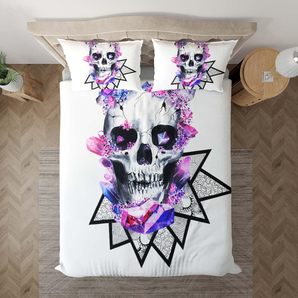 Chromatic Crystal Skull Duvet Cover Set - Wonder Skull