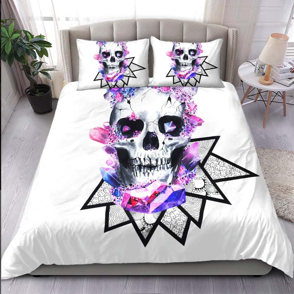 Chromatic Crystal Skull Duvet Cover Set - Wonder Skull