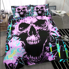 Chromatic Skull Splatter Duvet Cover Set - Wonder Skull