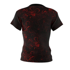 Danger Red Fang Skull All Over Print T-shirt For Women - Wonder Skull