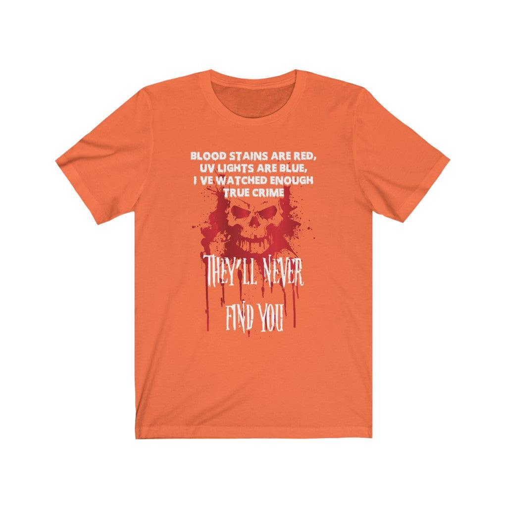 Funny Halloween Blood Stains Skull T-Shirt - Wonder Skull