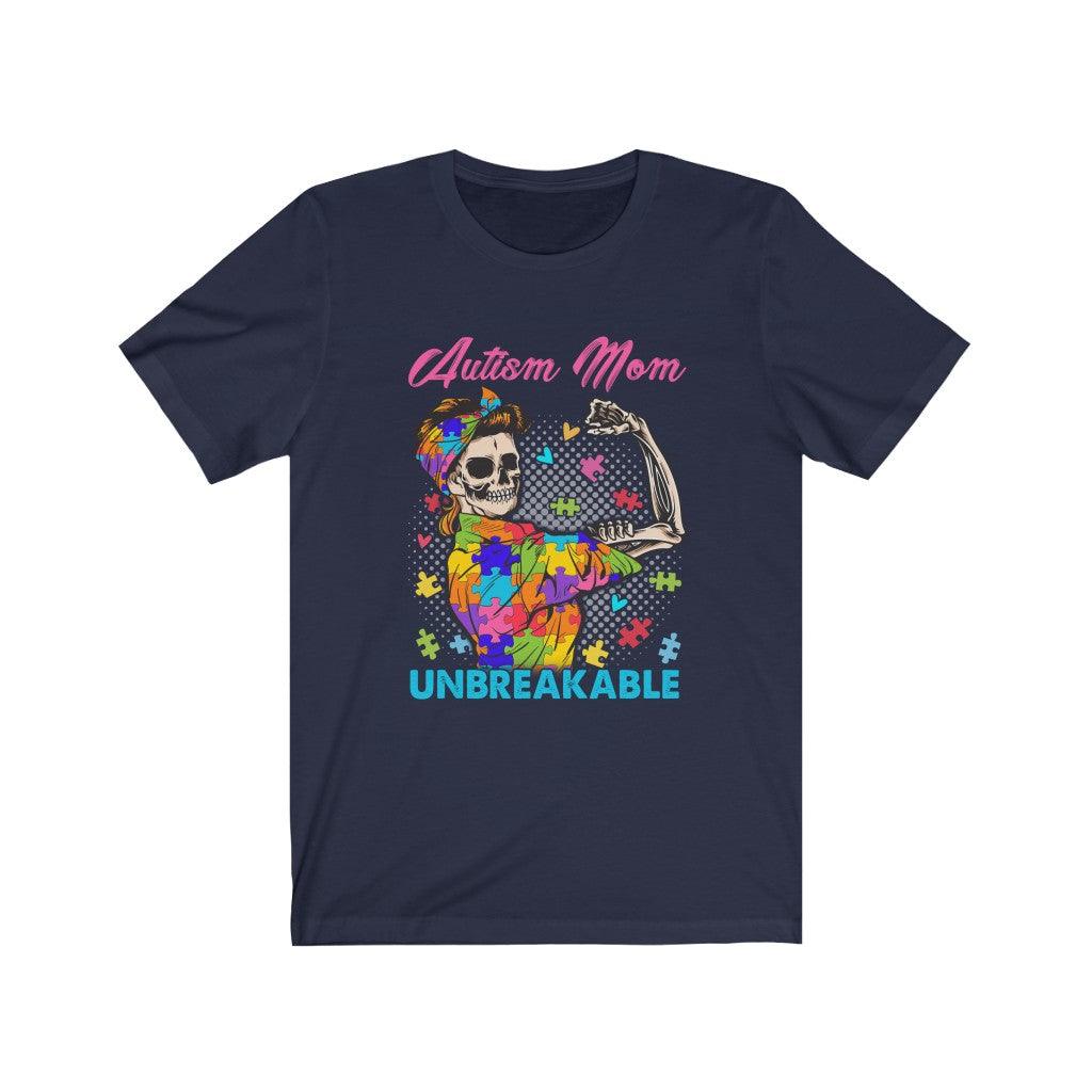 Autism Mom Unbreakable Skull T-shirt - Wonder Skull
