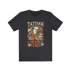 Tattoos Thick Thighs And Spooky Vibes Skull T-Shirt - Wonder Skull