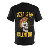 Pizza Is My Valentine - Unisex AOP Cut & Sew Tee - Wonder Skull
