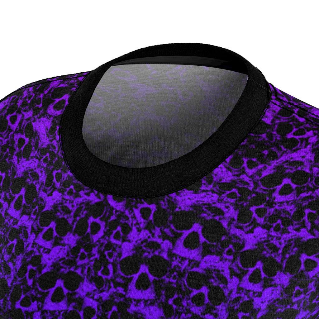Mystic Purple Skull All Over Print T-shirt For Women - Wonder Skull