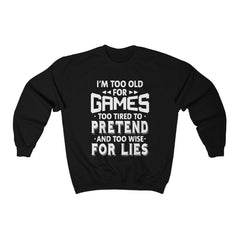 I'm Too Old For Games Unisex Heavy Blend™ Crewneck Sweatshirt - Wonder Skull