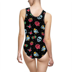 Skull And Diamond Women's Classic One-Piece Swimsuit - Wonder Skull