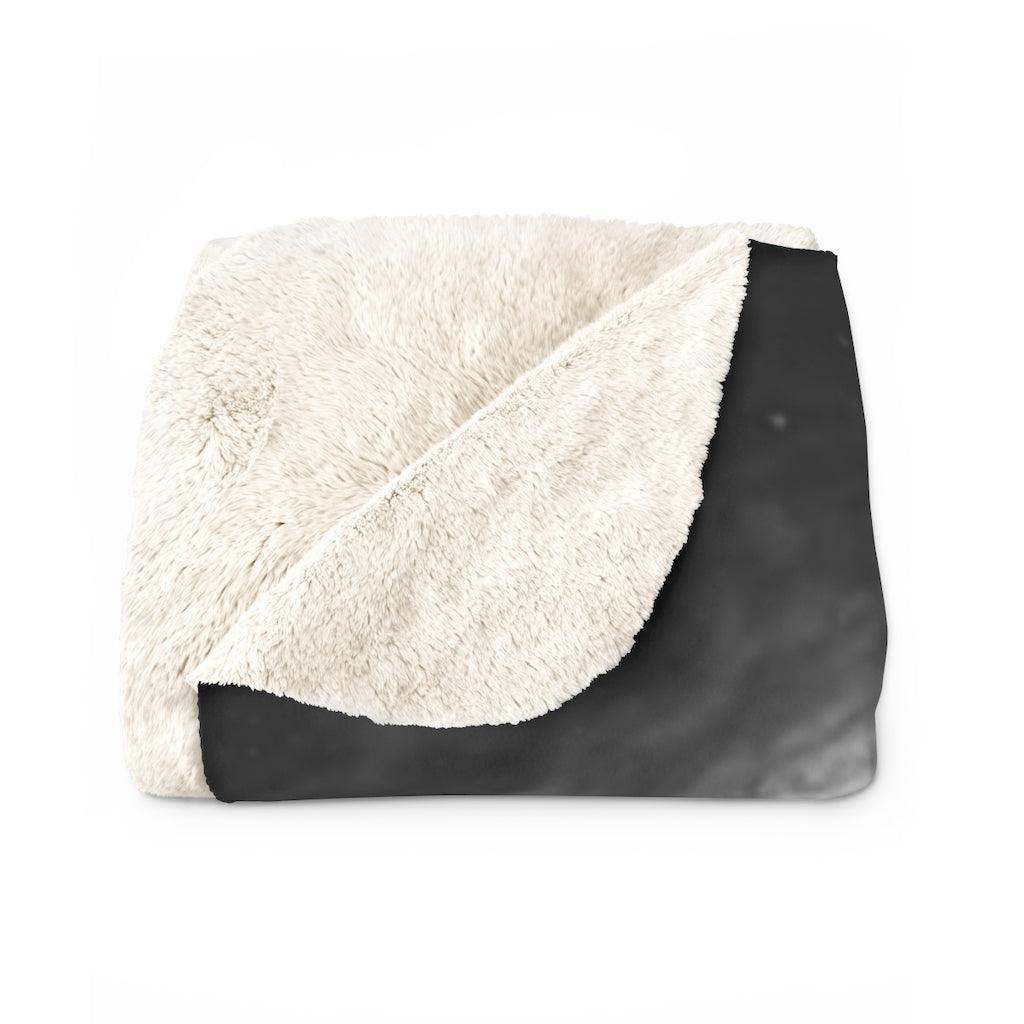 Black And White Skull Sherpa Fleece Blanket - Wonder Skull