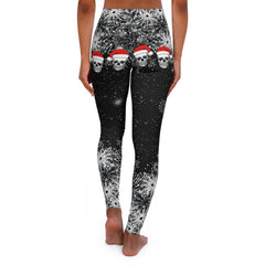 Christmas Skull Black Patterns Women's Spandex Leggings - Wonder Skull