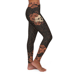 Skull Carrot Rose Women's Spandex Leggings - Wonder Skull