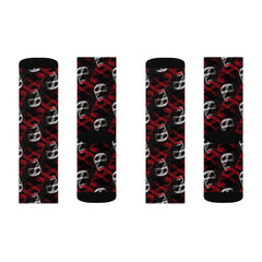 Red And White Skull Sublimation Socks - Wonder Skull