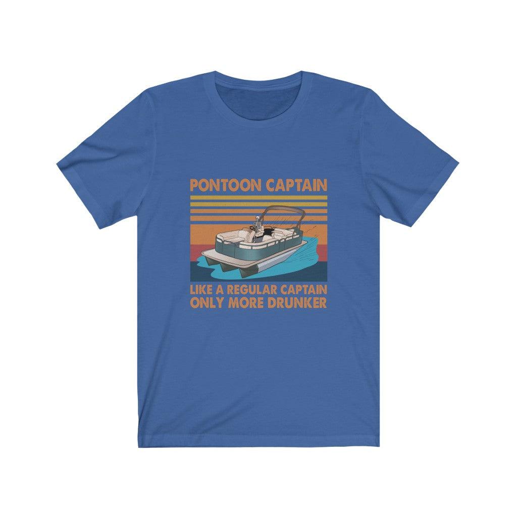 Funny Pontoon Captain Skull T-shirt - Wonder Skull