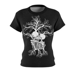 Strange Love Skeleton Tree All Over Print T-shirt For Women - Wonder Skull