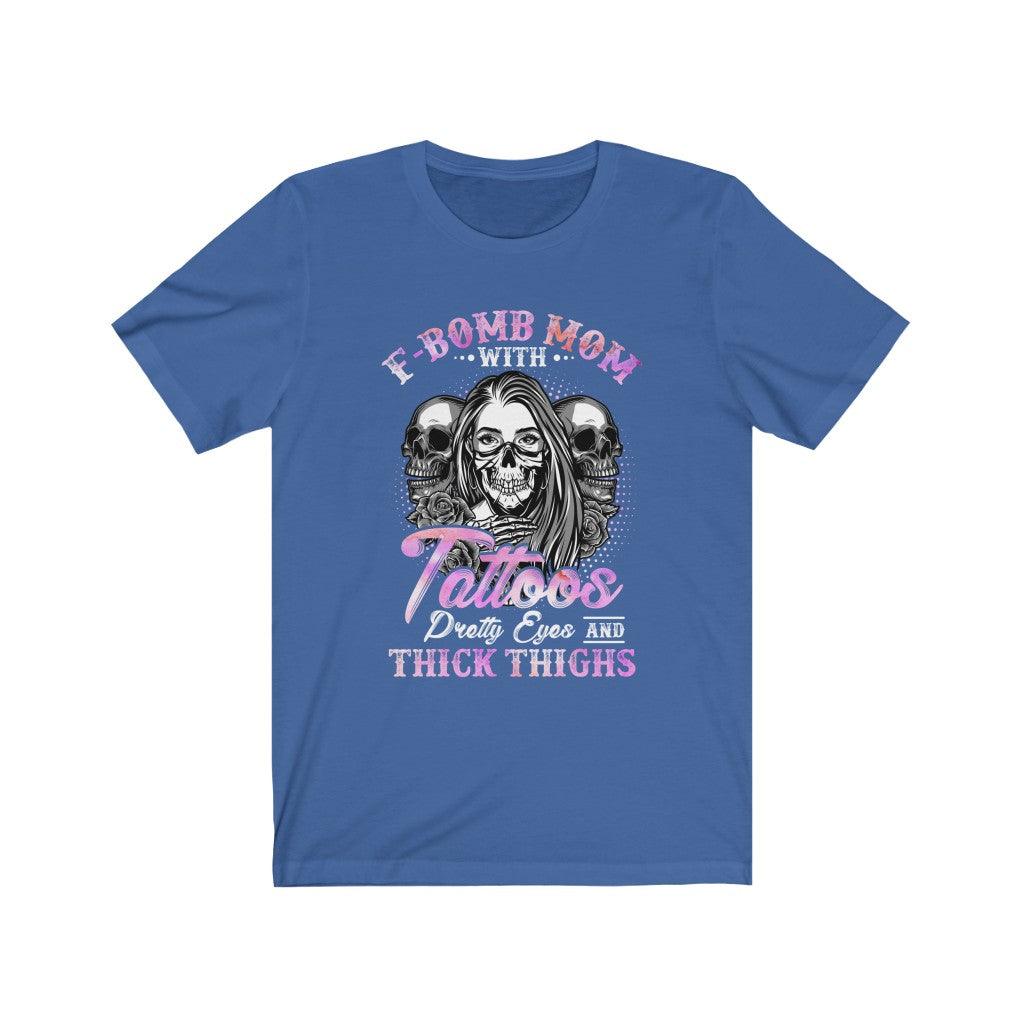 F-bomb Mom With Tattoos Skull T-Shirt - Wonder Skull
