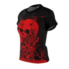 Skull Hell Devil All Over Print T-shirt For Women - Wonder Skull