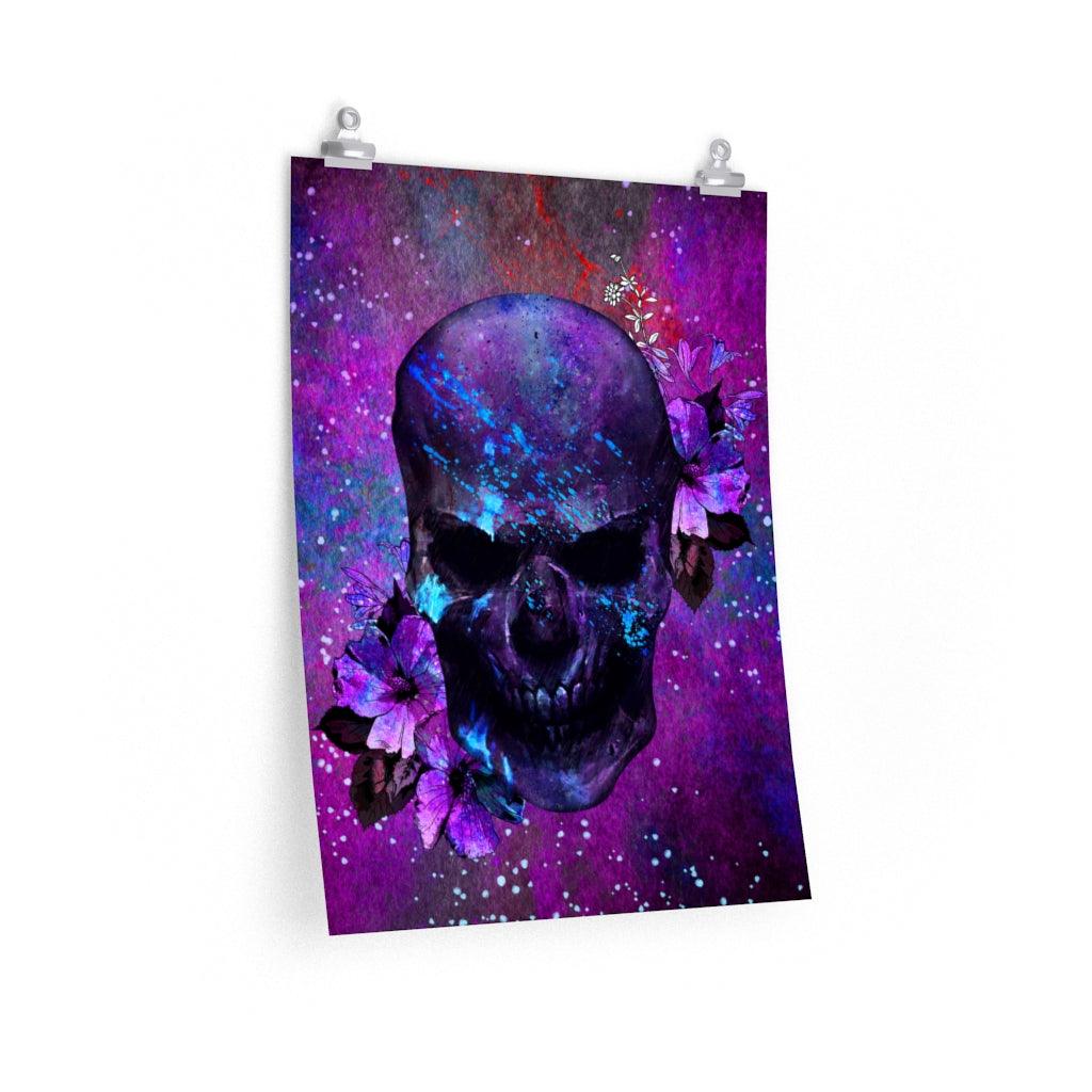 Skull Purple Bloody Art Premium Matte Vertical Posters - Wonder Skull