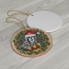 Skull Girl Christmas Ceramic Ornaments - Wonder Skull