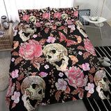 Embroidery Skull Floral Art Duvet Cover Set - Wonder Skull