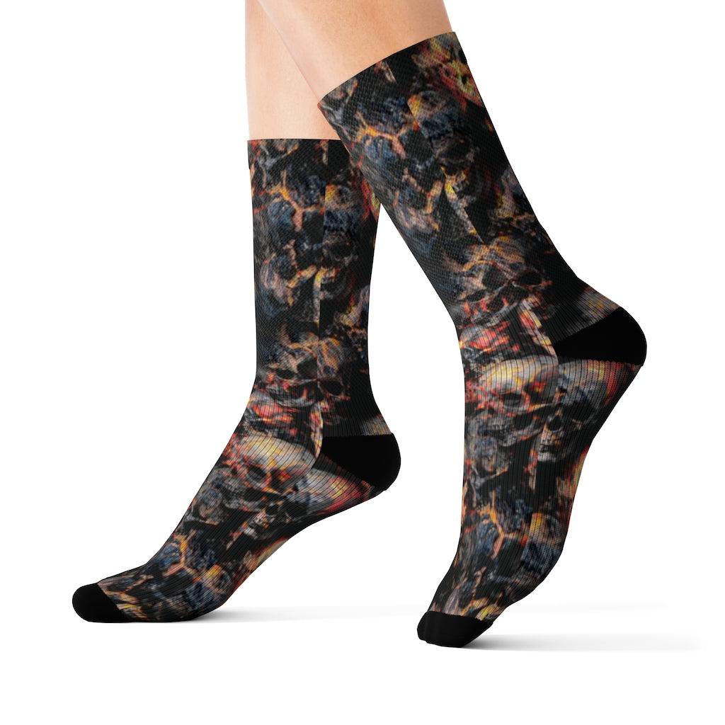 Magma Skull Sublimation Socks - Wonder Skull