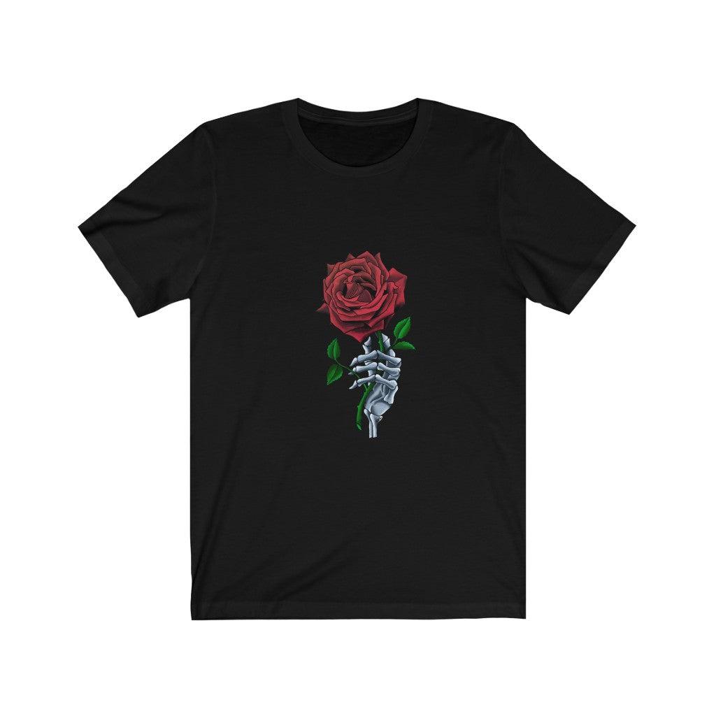Skeleton Hand Rose Skull T-shirt - Wonder Skull