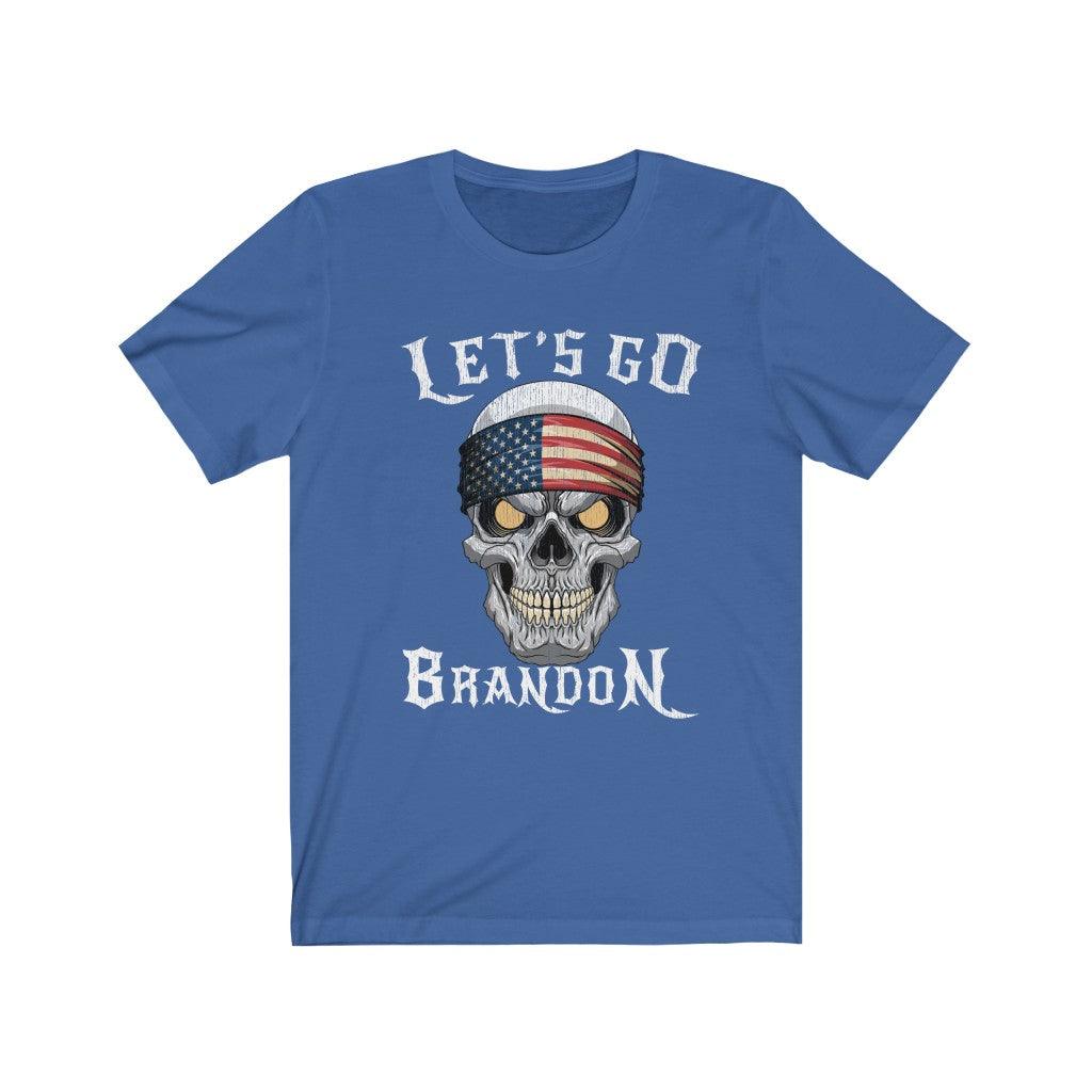 Funny Let's Go Brandon Skull T-Shirt - Wonder Skull