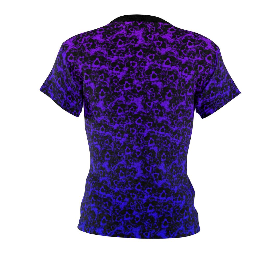Mystic Purple Skull All Over Print T-shirt For Women - Wonder Skull