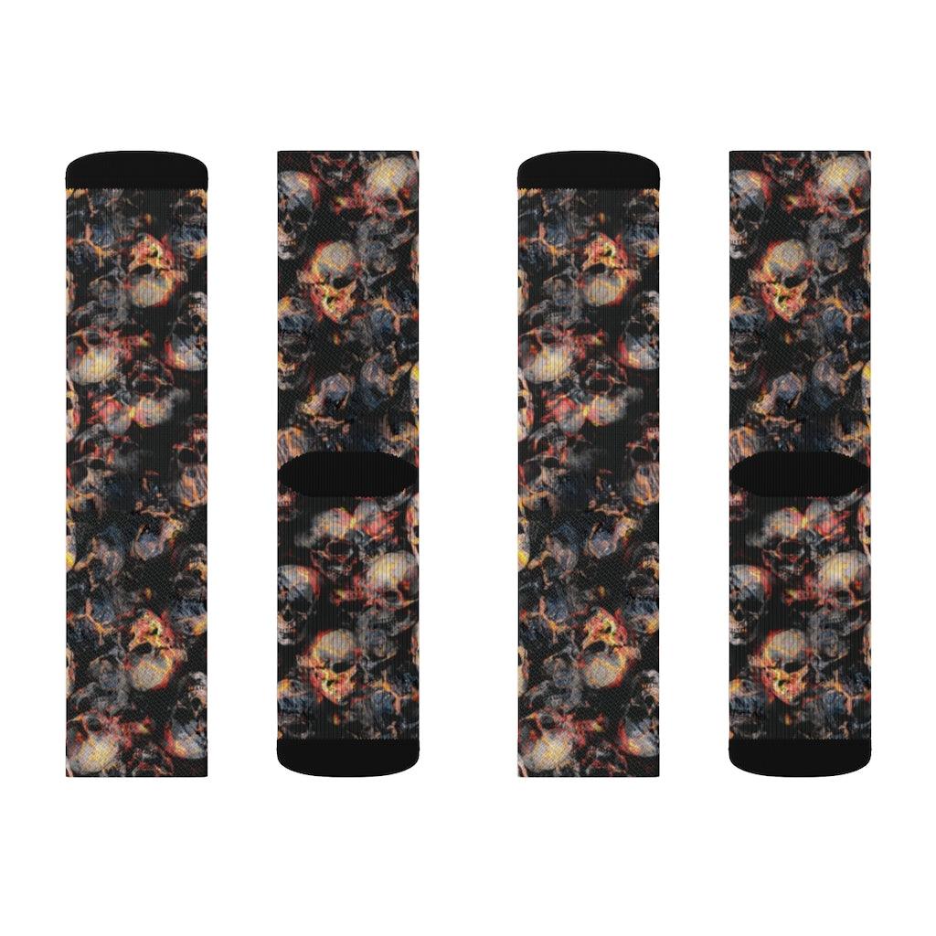 Magma Skull Sublimation Socks - Wonder Skull