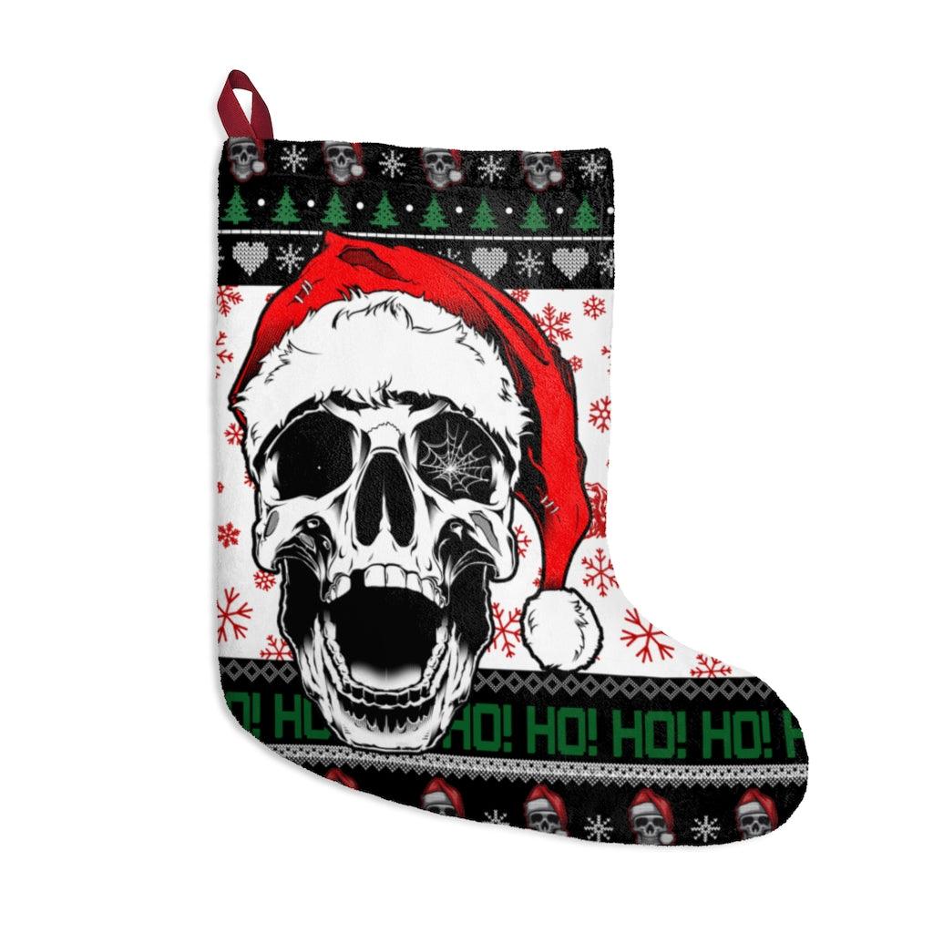 Skull Christmas Ho Ho Ho Stockings - Wonder Skull