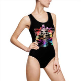 Skeleton Color Women's Classic One-Piece Swimsuit - Wonder Skull