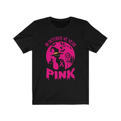 In October We Wear Pink Cat T-Shirt - Wonder Skull