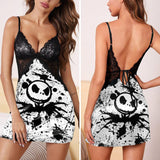 Gothic Nightmare Lace Chemise Nightgown - Wonder Skull
