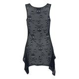 Gothic Skull Lace Tank Top And Flare Skirt Pants - Wonder Skull