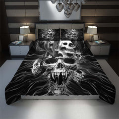 Horror Screaming Skull Duvet Cover Set - Wonder Skull