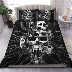 Horror Screaming Skull Duvet Cover Set - Wonder Skull