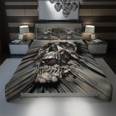 Horror Skull Ripping Through Duvet Cover Set - Wonder Skull