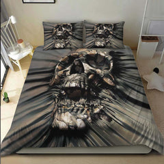 Horror Skull Ripping Through Duvet Cover Set - Wonder Skull