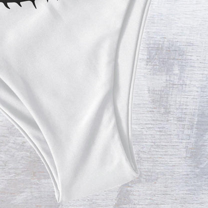 Little Nightmare Gothic String Triangle Bikini - Wonder Skull