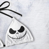 Little Nightmare Gothic String Triangle Bikini - Wonder Skull