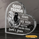 Good Friend - Customized Skull Crystal Heart Anniversary Gifts - Wonder Skull