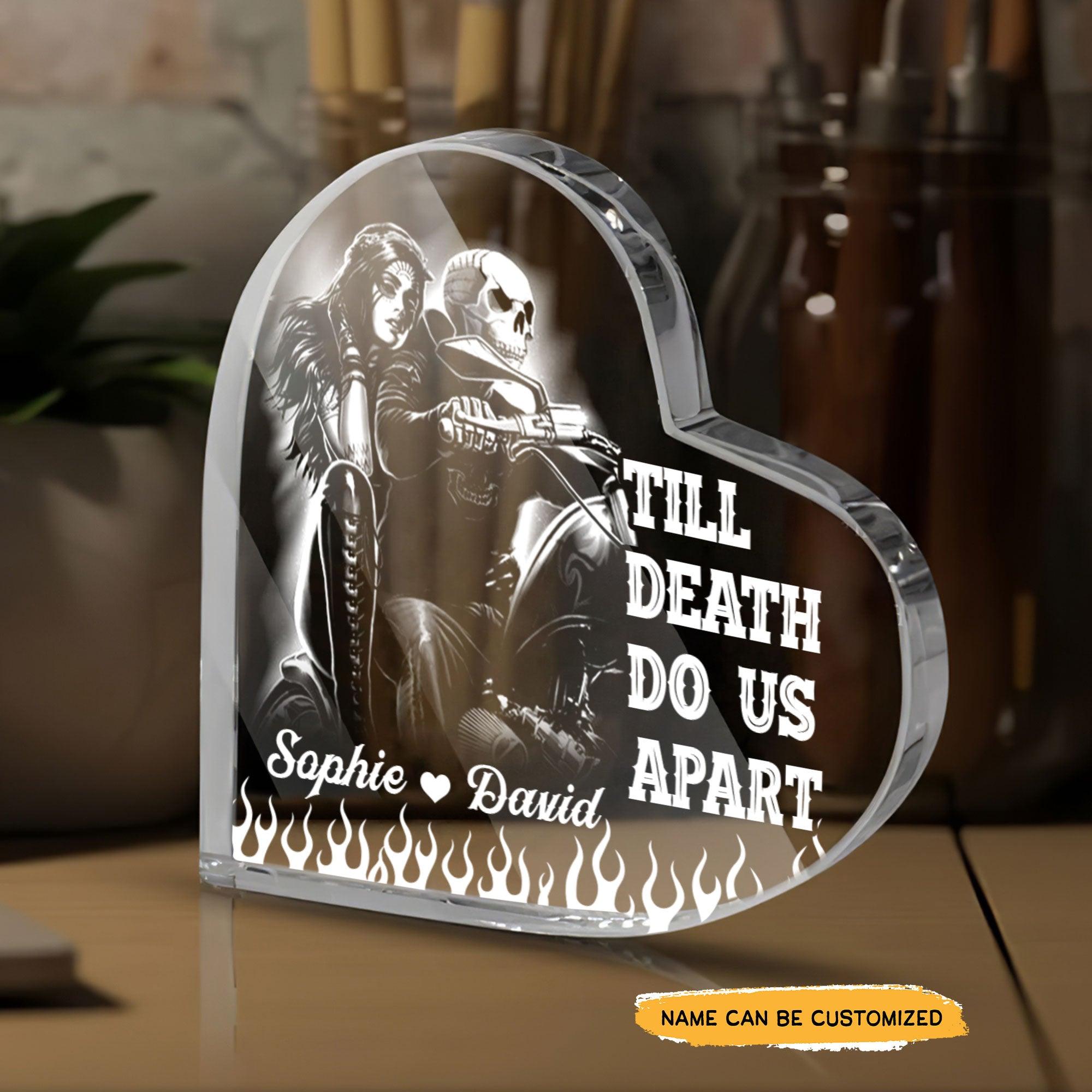 Till Death Do Us Apath - Customized Skull Crystal Heart Gifts - Wonder Skull