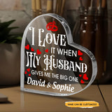 I Love My Husband - Customized Skull Couple Crystal Heart Anniversary Gifts - Wonder Skull