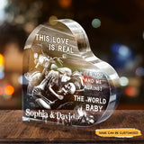 This Love Is Real - Customized Gifts Couple Crystal Heart - Wonder Skull